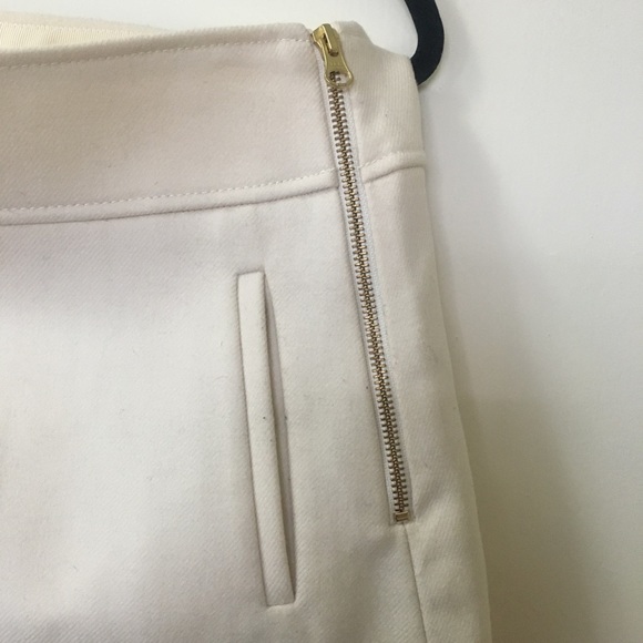J Crew Cream 100% Wool Skirt - Picture 2 of 5